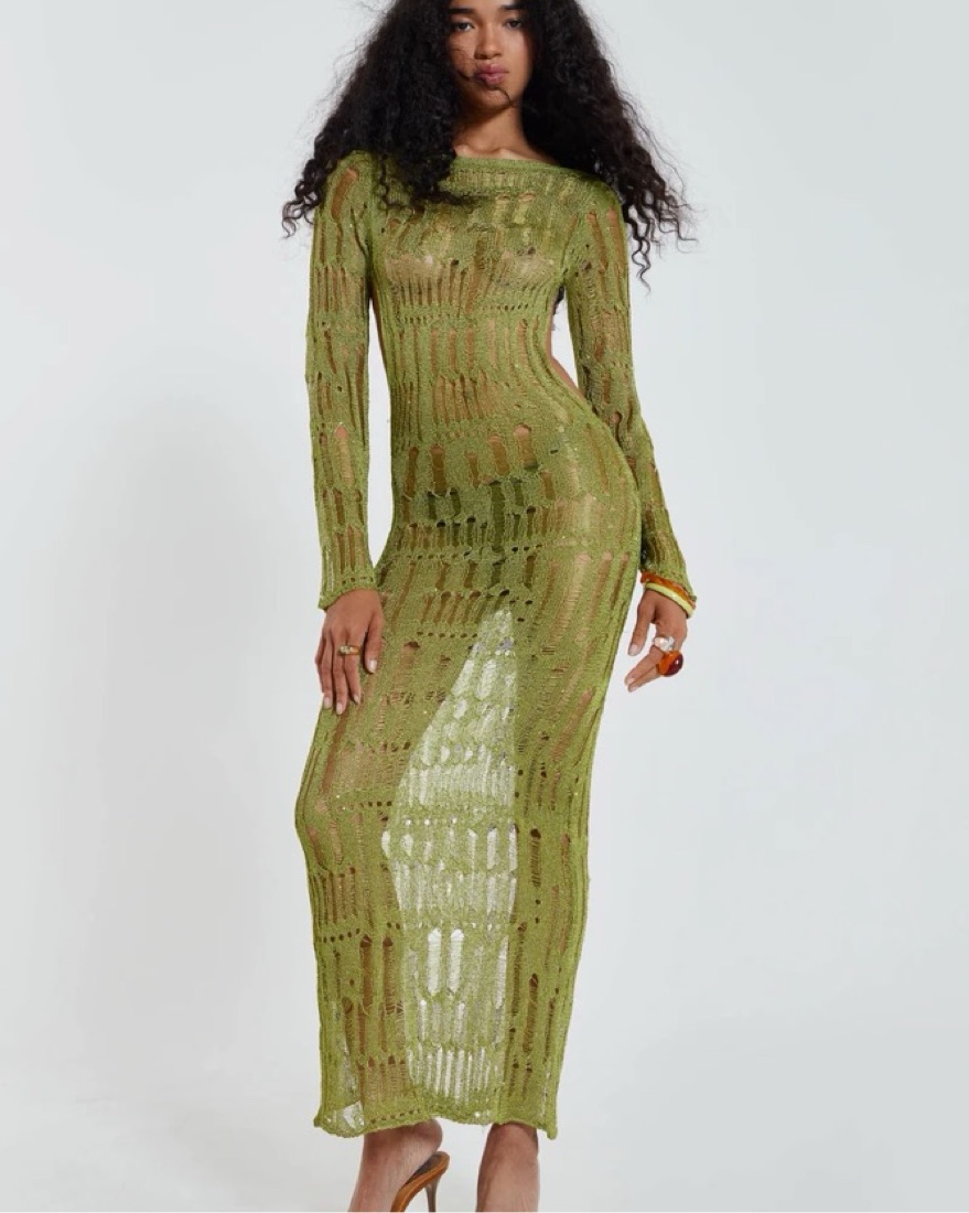 Jaded london Green Maxi Dress by Jaded London - Pickle