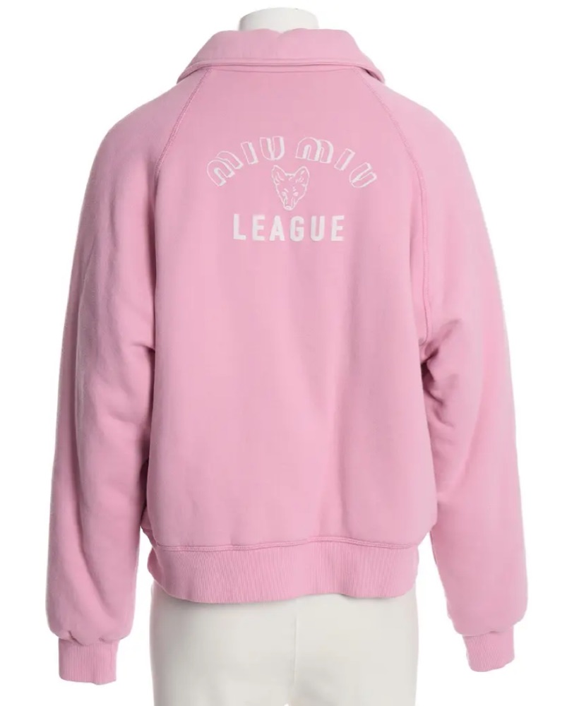 miu miu LEAGUE ピンクジャケット Miu Miu Pink Cotton Collared Jacket Sz S by Miu Miu - Pickle
