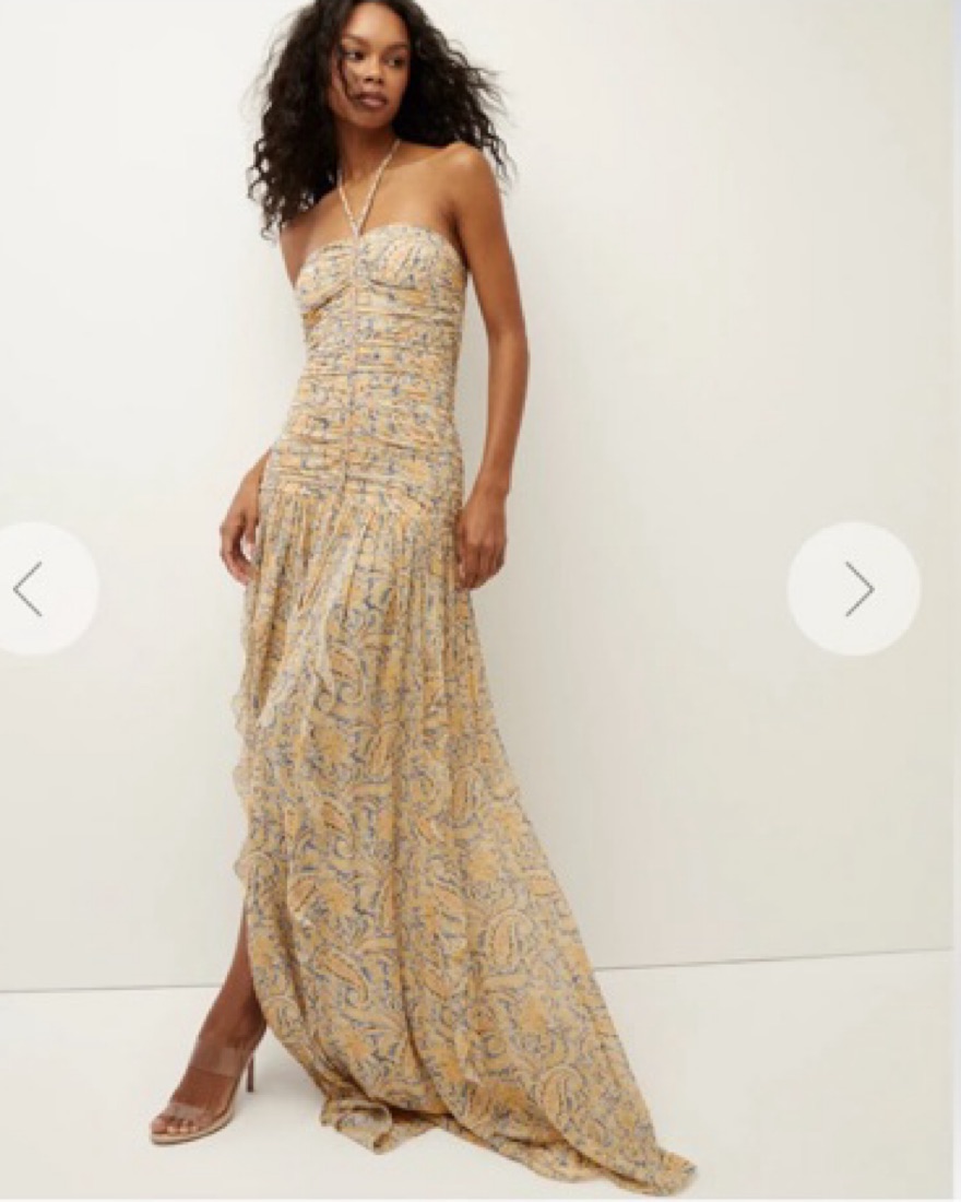 Veronica Beard Lucine Halter Maxi Dress by Veronica Beard - Pickle