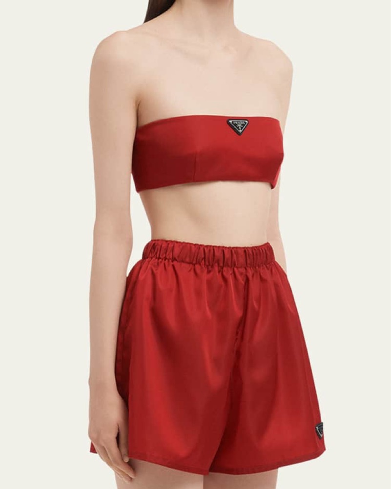 PRADA RE-NYLON ベアトップ 40 Prada - Re-Nylon Red Bra Top by Prada - Pickle