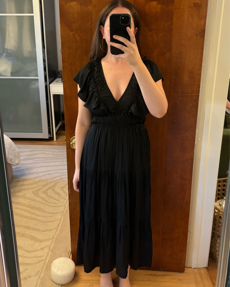 Black Deep V Dress by dixie | Pickle