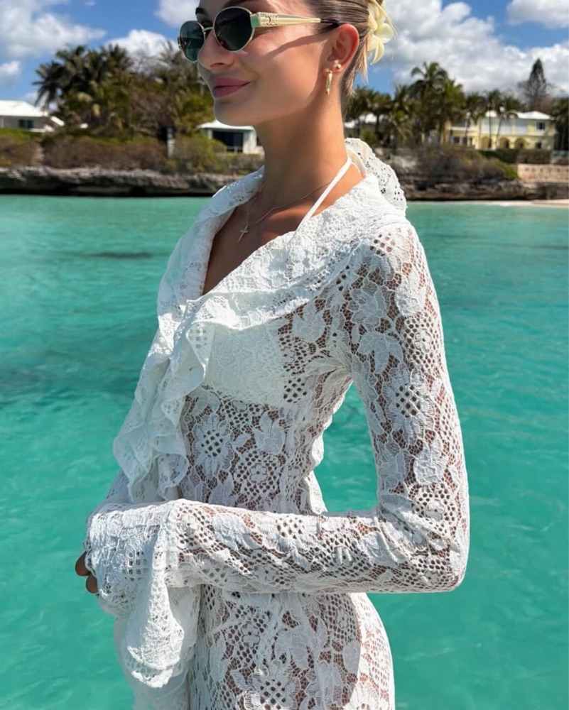 arakii white lace dress ARAKII White Ruffle Maxi Lily Dressa by Arakii