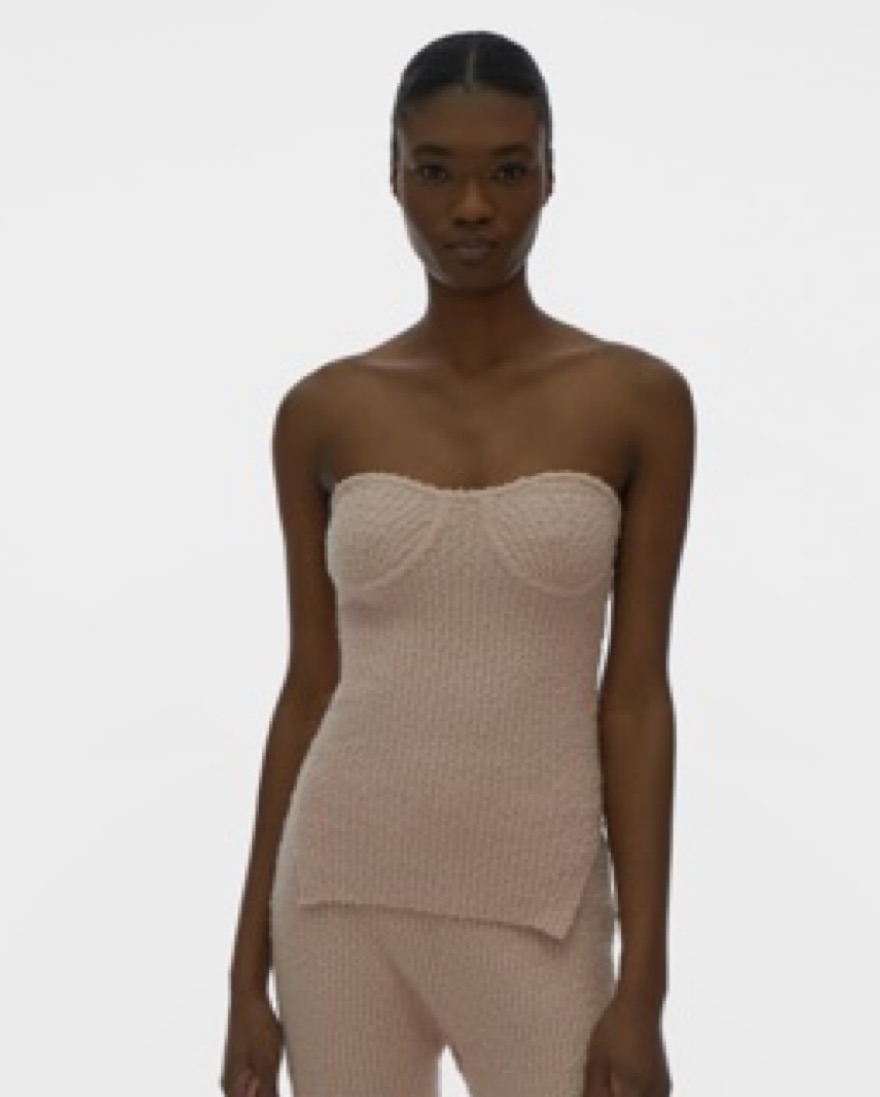 Helmut Lang Knit Bustier by Helmut Lang - Pickle