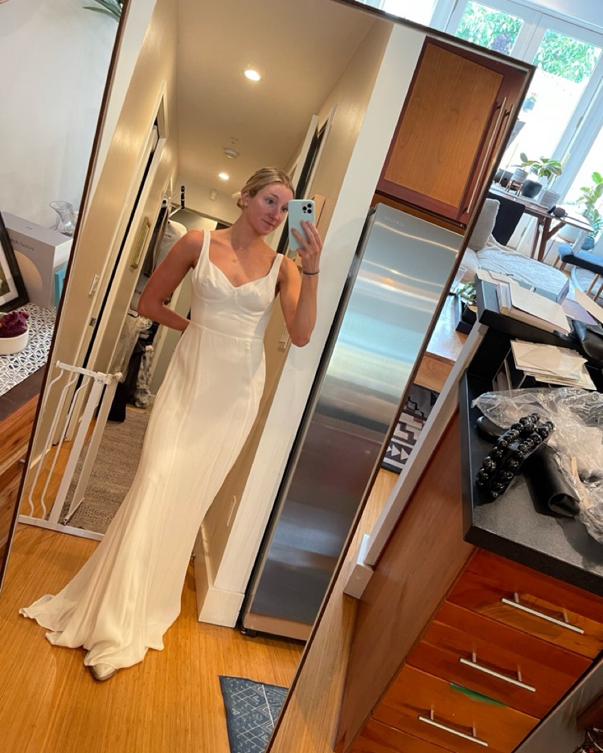 ivory summer dress A-line Lace Beach Wedding Dresses with Slit Ivory Backless Sexy Summer Wedding Dresses apd1449