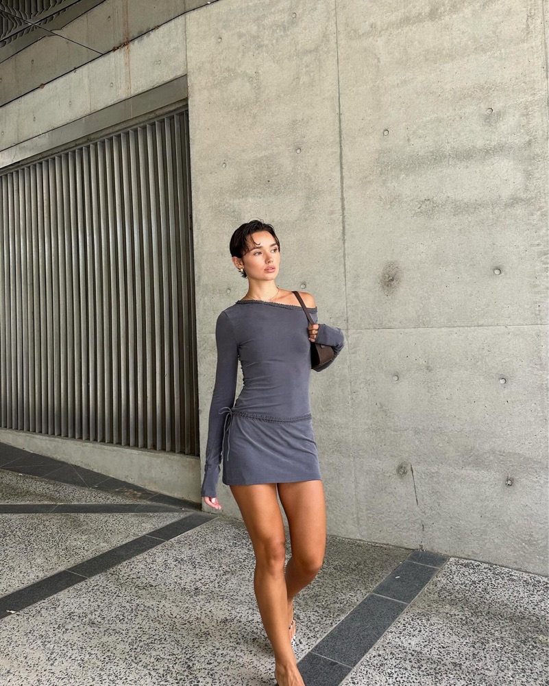 With Jean Marga Dress - Charcoal by With Jean - Pickle
