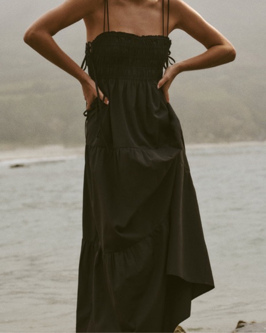 Zara Black Maxi Dress With Bows | Pickle