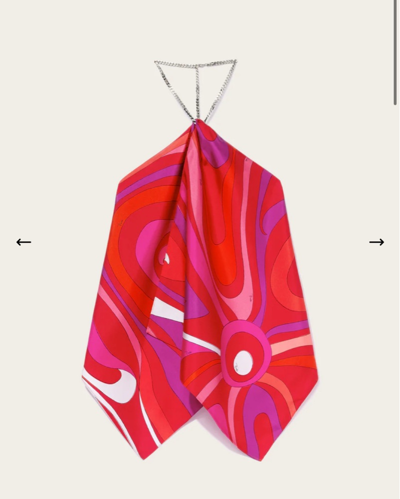 Pucci Silk Too Halter | Pickle