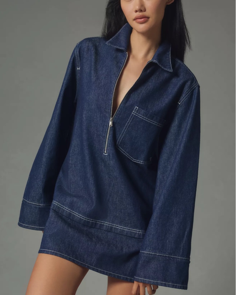 fit and flare denim dress A Line & Size/Age:110 (3-5Y) Zipper closure Work_C G Star Raw Womens