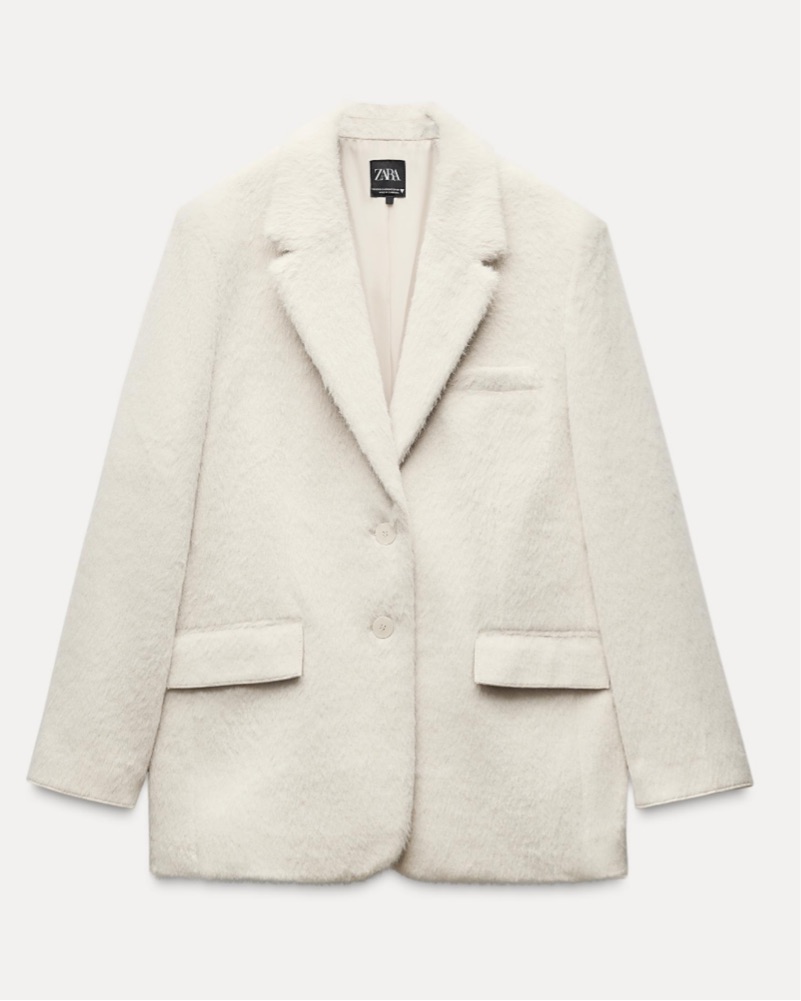 Zara Ivory White Blazer Jacket by Zara - Pickle