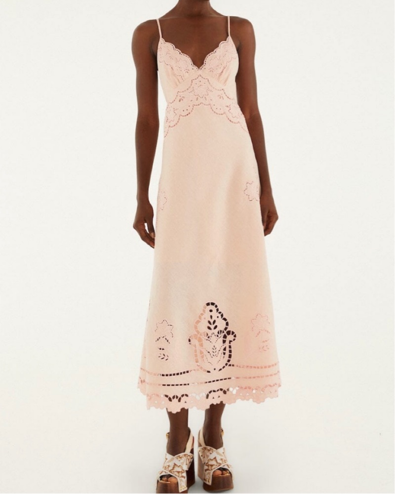 farm rio floral pink slip maxi dress Delicate Forest Pink Maxi Dress