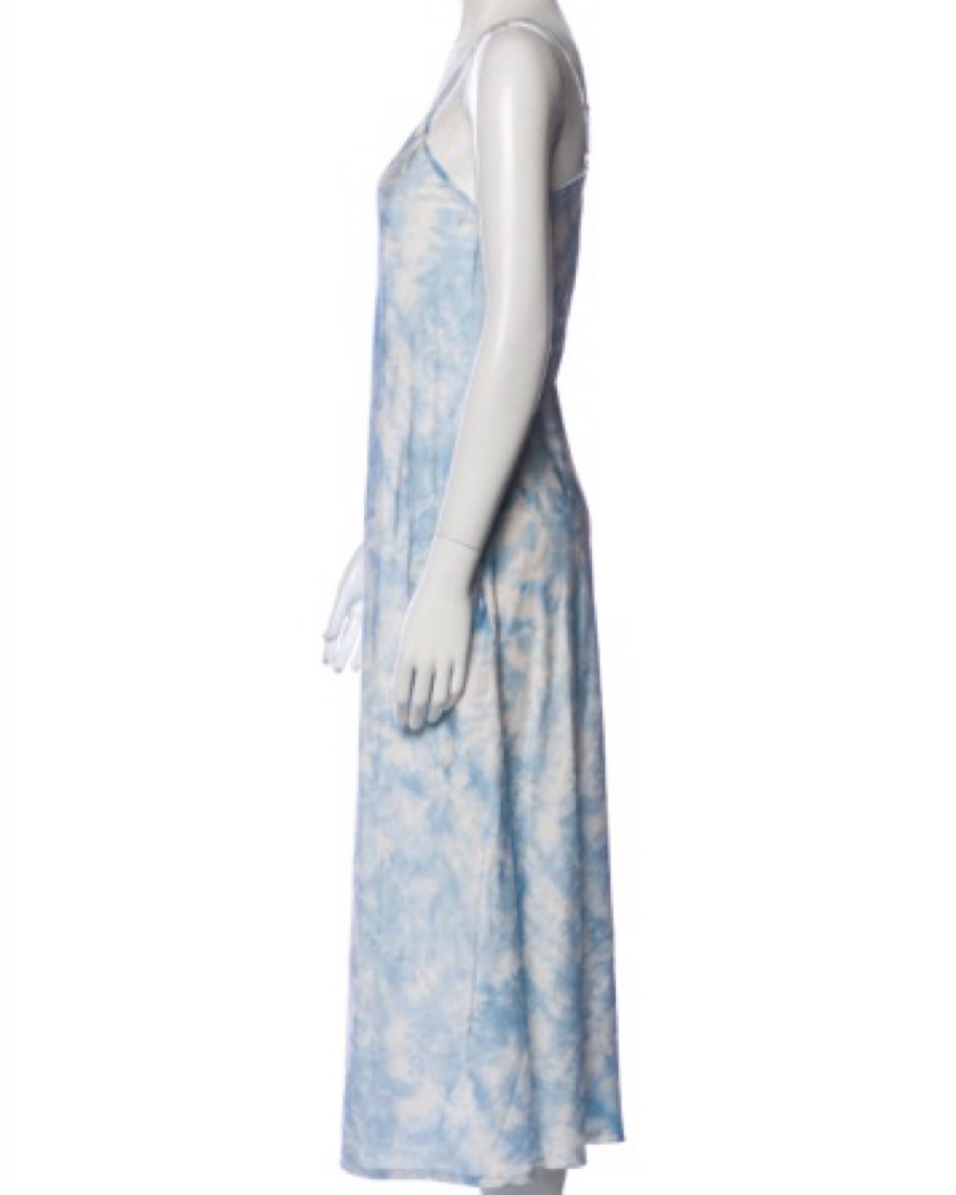 all saints blue slip dress ALLSAINTS Slip Fairy Dress Y2K Vintage Sheer Blue Cotton Lace Grunge UK 8  US XS