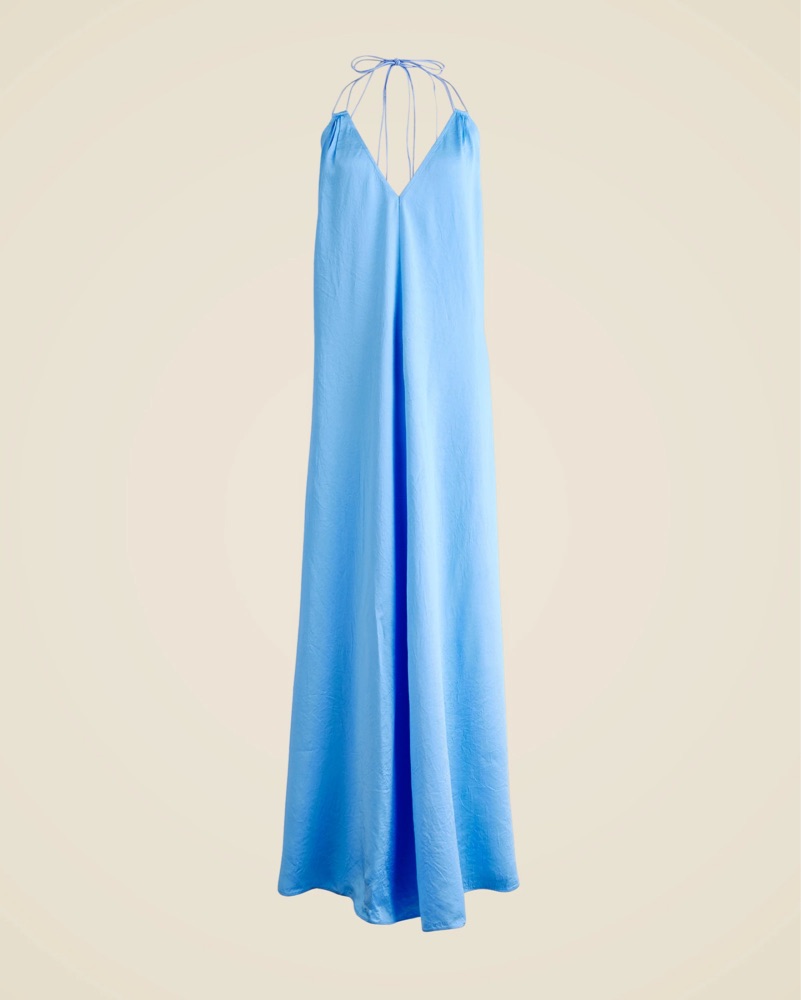 j crew blue maxi dress Smocked Maxi Dress In Cotton Voile For Women
