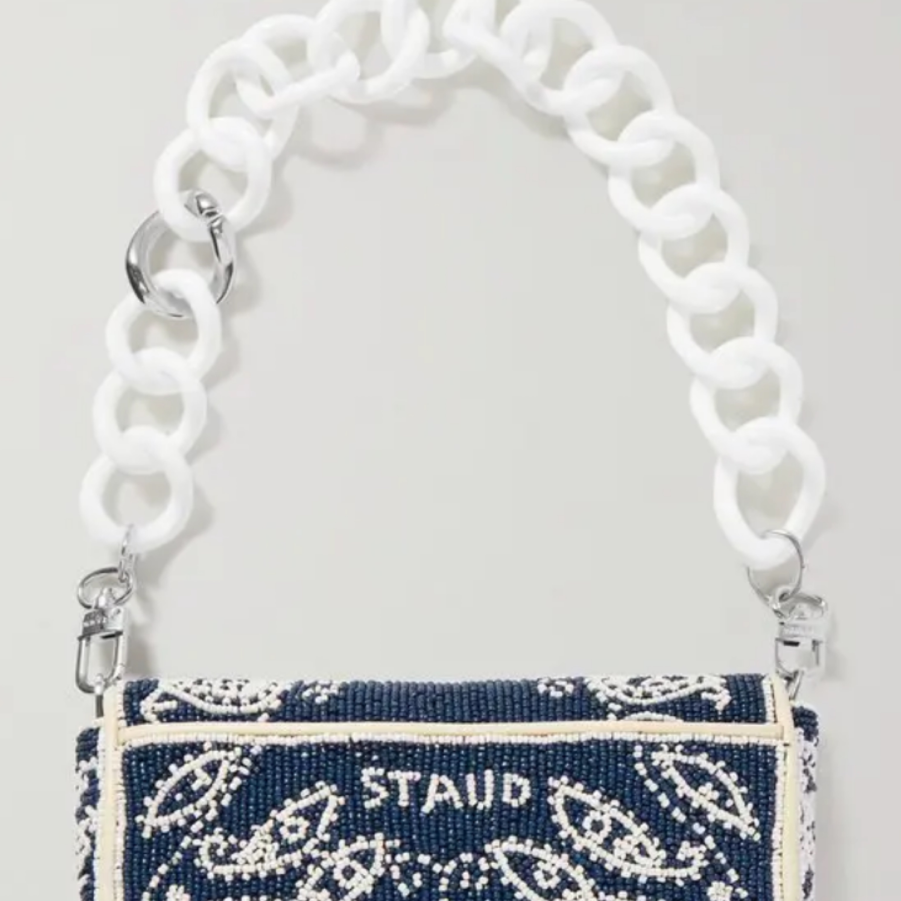 Staud Blue Beaded Shoulder Bag | Pickle