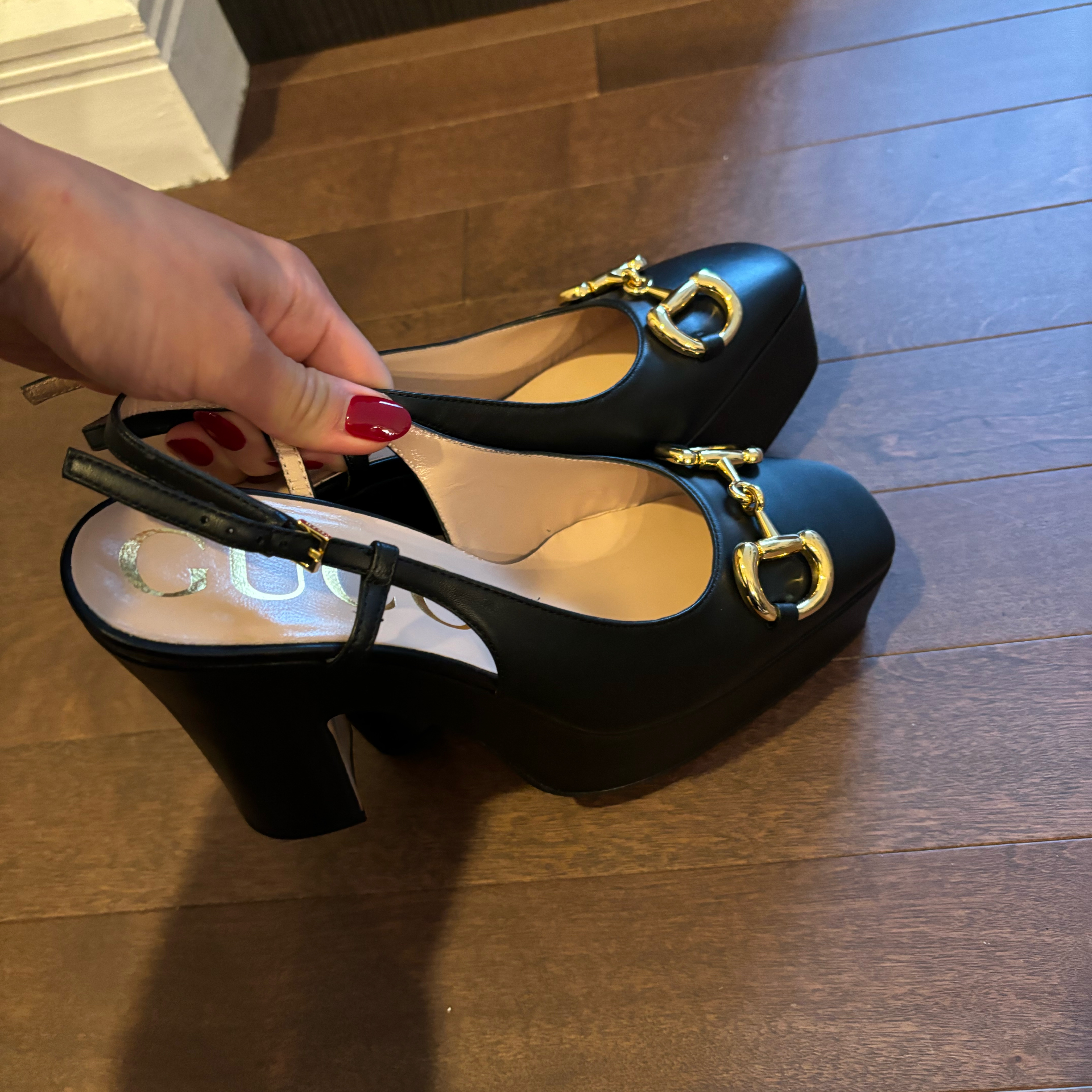 Gucci Platform Horsebit Black Heels by Gucci - Pickle