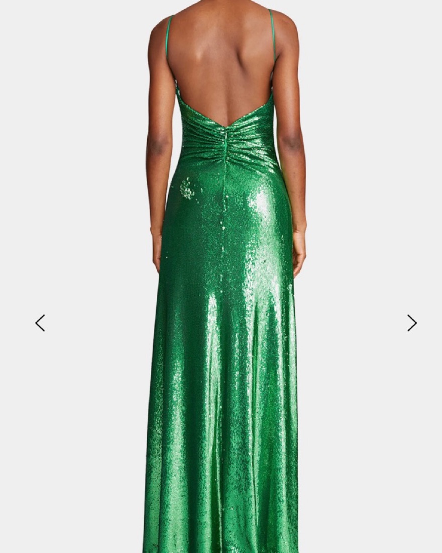 green halston dress Wynn Gown In Charmeuse