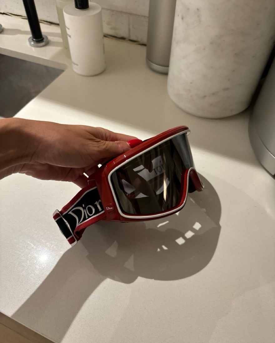 Red Dior Ski Goggles by Christian Dior - Pickle