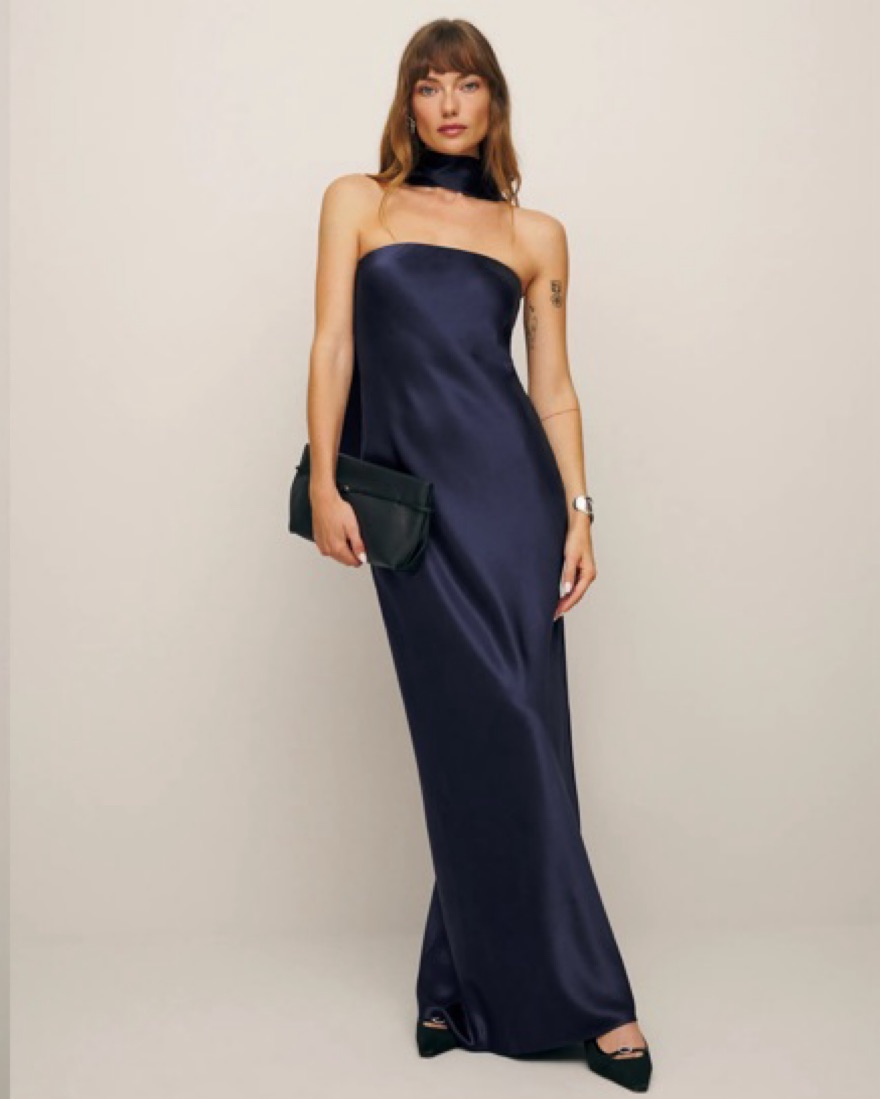 Reformation Oren Silk Dress | Pickle