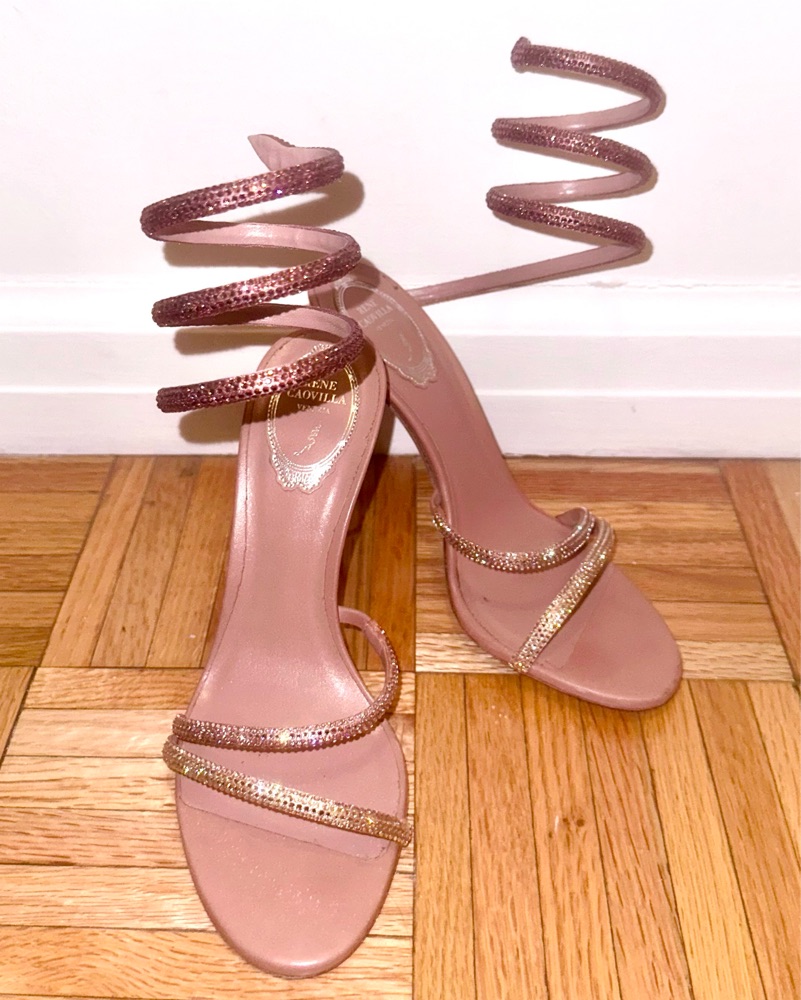 Rene Caovilla Pink Ombre Wrap Heels by Rene Caovilla | Pickle