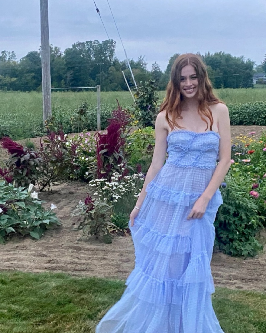 needle and thread blue dress Wildflower Ditsy Bodice Ankle Gown main image 0
