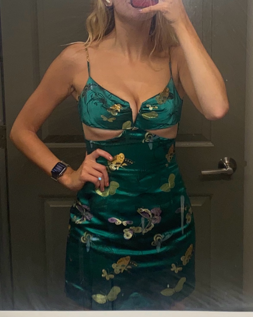 Sau Lee Jamie Dress In Green Never Worn by Sau Lee - Pickle