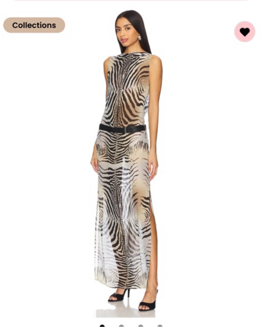Paris Georgia Zebra Slip Dress by Paris Georgia - Pickle
