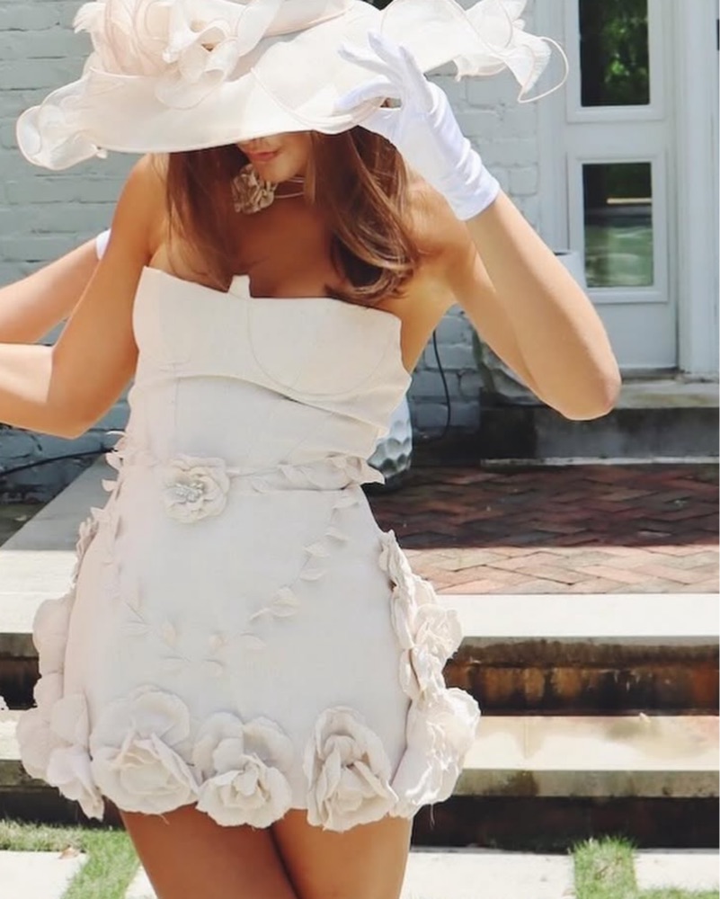 Elegant Floral Ruffle Mini Dress by Leo Lin - Pickle