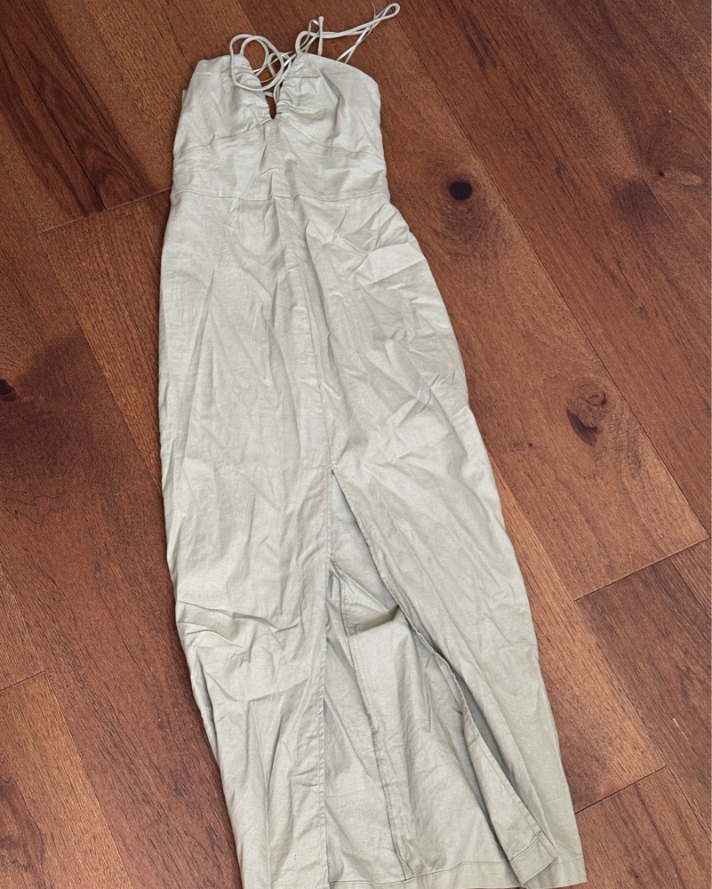 Zara Elegant Olive Green Maxi Dress by Zara - Pickle