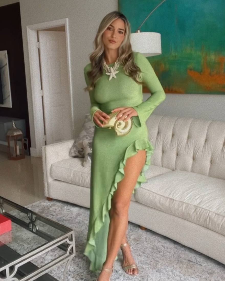delfi green dress DELFI Rosalia Dress in Green