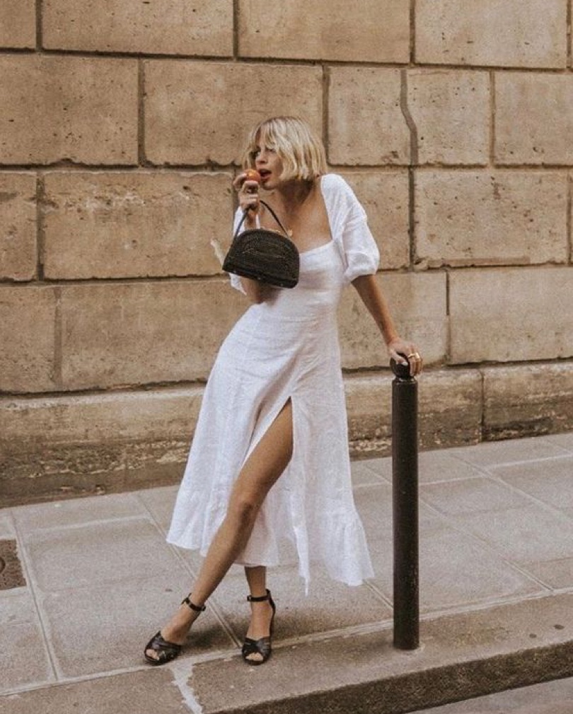 reformation white graduation dress White Tiered Eyelet Midi Graduation Dress with Buttons White / XSmall