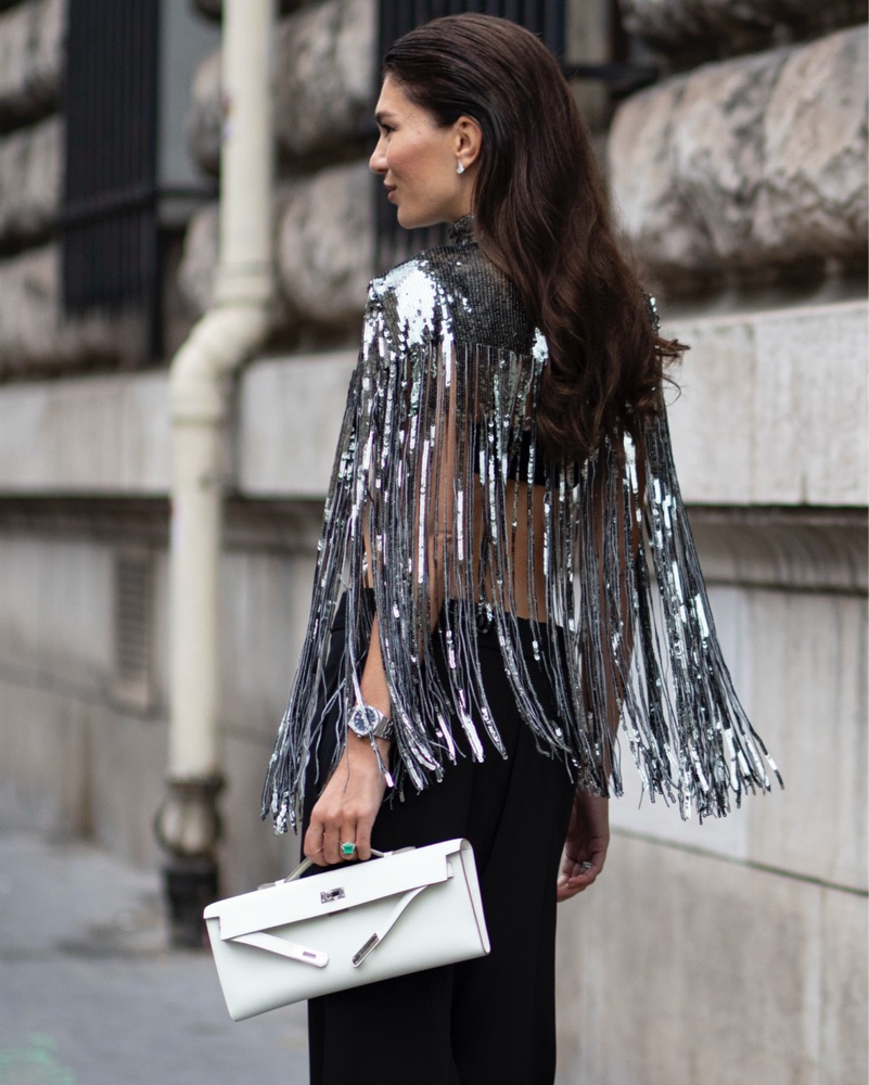 Zara Silver Sequin Fringe Top by Zara - Pickle