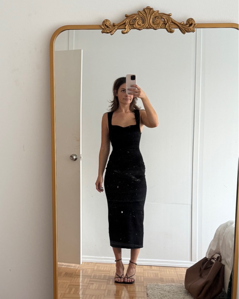 Zara - Black Tight Midi Dress by ZARA - Pickle