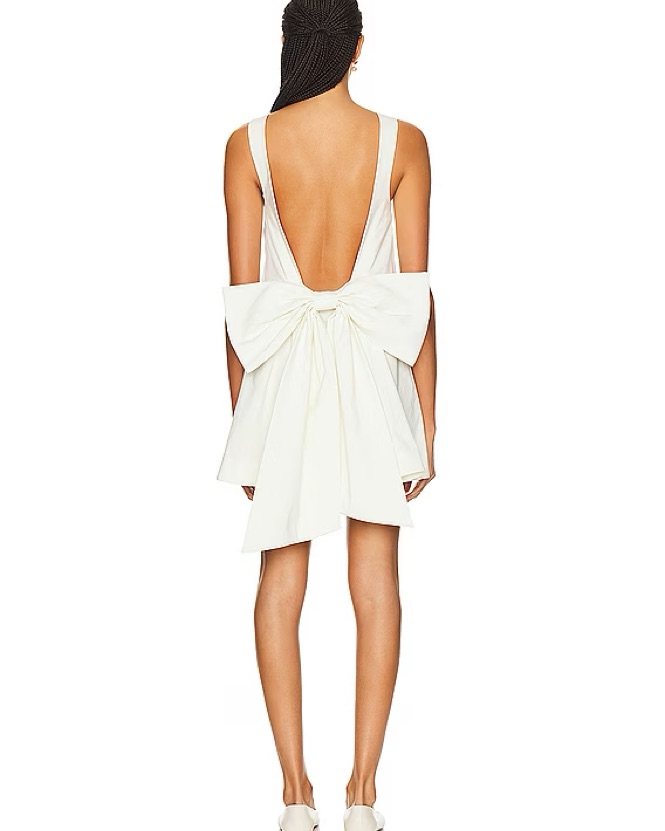 ワンピース PATOU IVORY DRESS WITH A BOW ON THE BACK Patou Ivory Dress With A Bow On The Back – LOZURI®