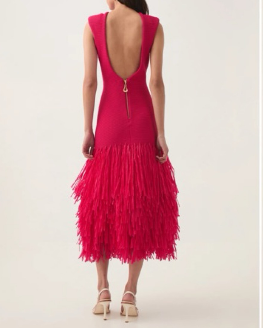 aje fringe dress black Aje Pandorea Layered Mini Dress