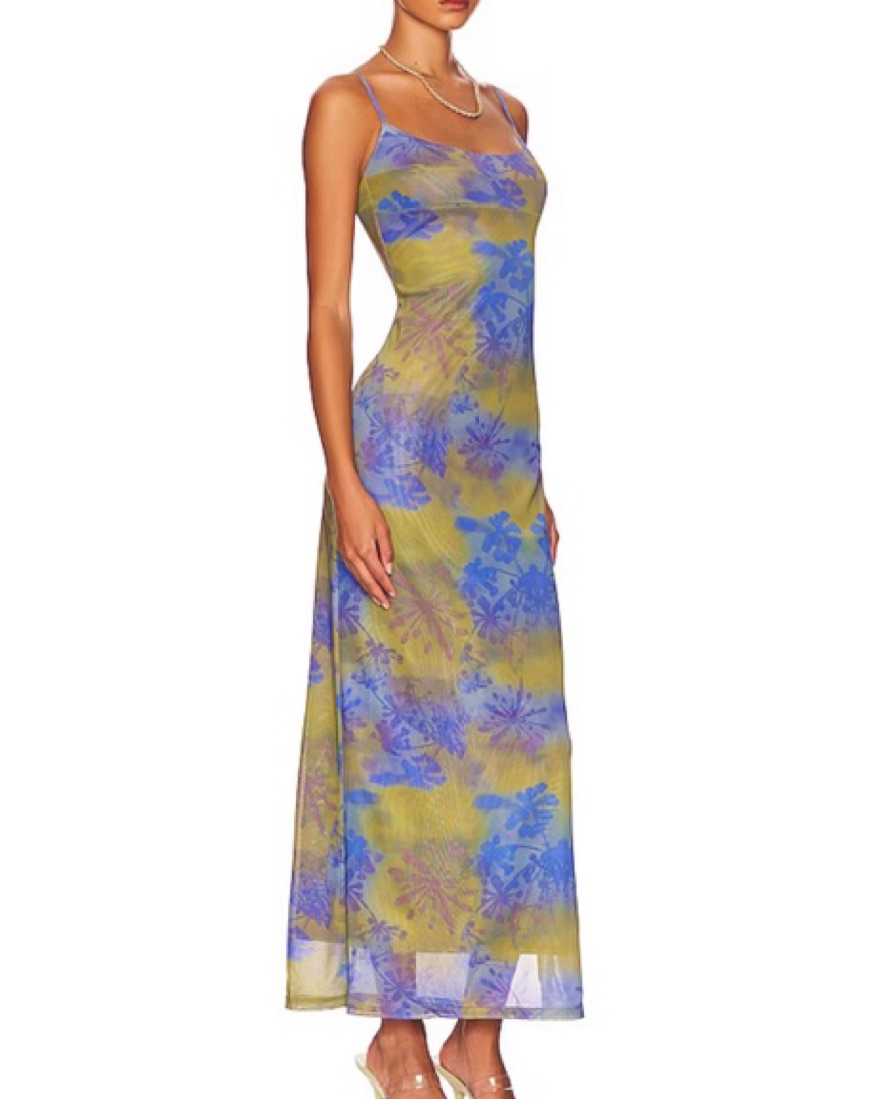 silk long sleeve midi dress Satin Puff-Sleeve Midi Dress – trinarosh main image 0
