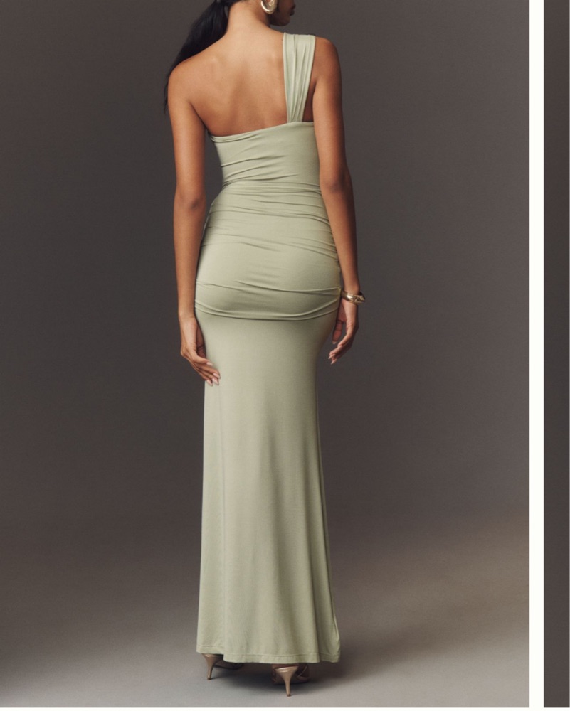 lexi one shoulder dress Studio Lexi Veda One-Shoulder Column Maxi Dress