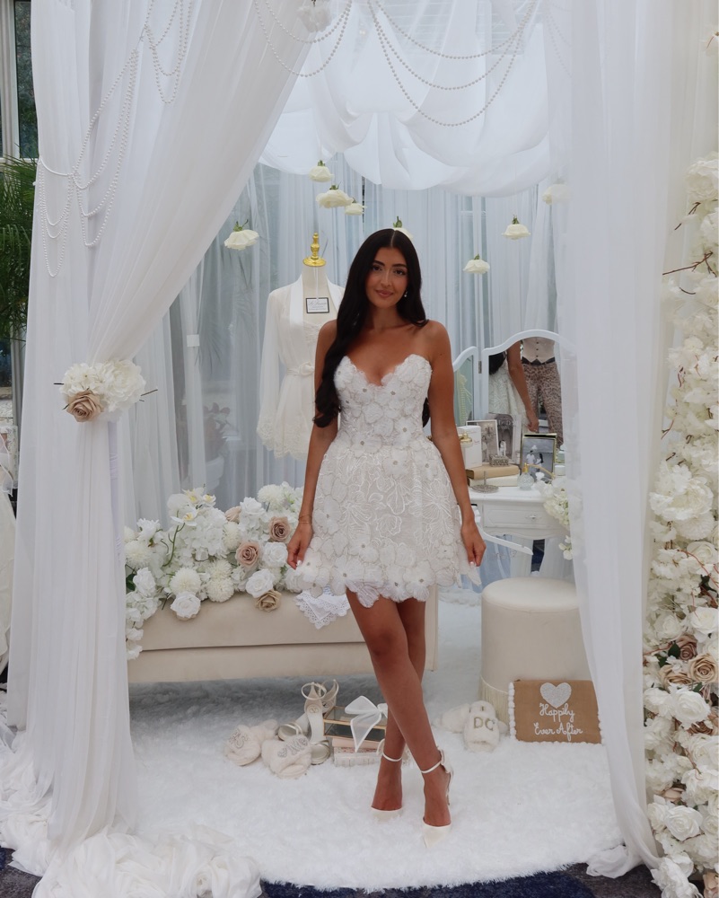 cute dresses knee length A-Line Cocktail Party Dress Engagement 3/4 Length – BL Dress A chiffon knee Marcella Women's Clara Dress Size:Pre-order XS bridal inspiration