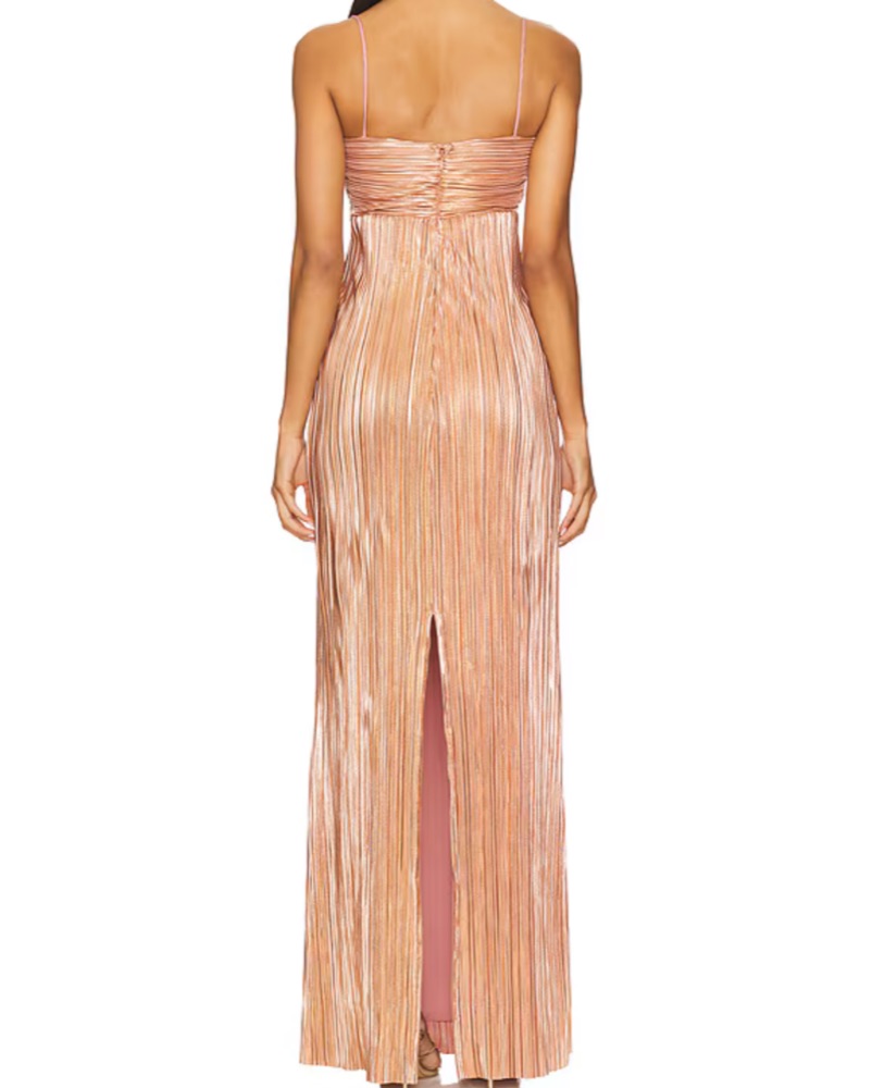 Lovers And Friends Rose Gold Mya Gown by Lovers And Friends - Pickle
