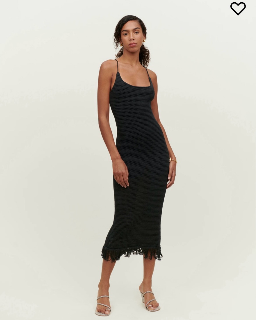 Black Knit Reformation Dress by Reformation - Pickle