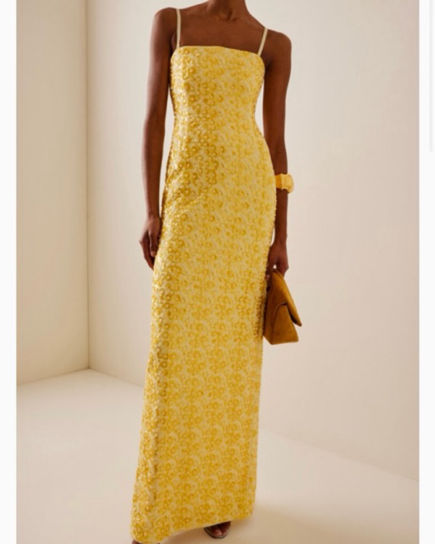 simkhai yellow beaded dress Maxi Tassel Dress in Summer in Maui – Subtle Luxury main image 1