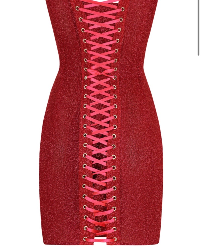 Statnaia Red Strapless Corset Dress by STATNAIA - Pickle