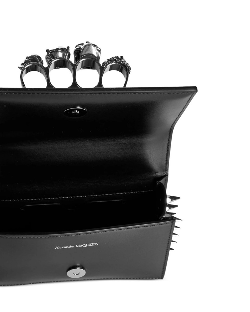 ALEXANDER McQUEEN レザーライダースクラッチバッグ Alexander McQueen Biker Mini Bag by Alexander McQueen - Pickle