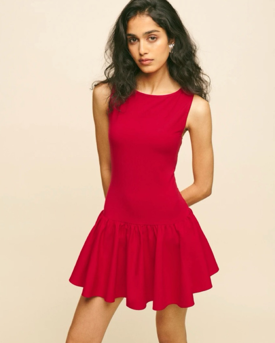 Reformation Defina Knit Red Dress by Reformation - Pickle