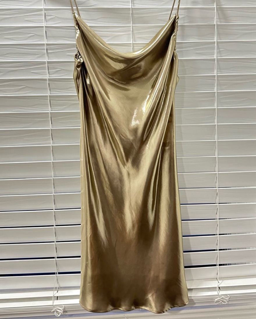 zara metallic dress gold ZARA Gold Sequin Dress XS (0-2) Like new