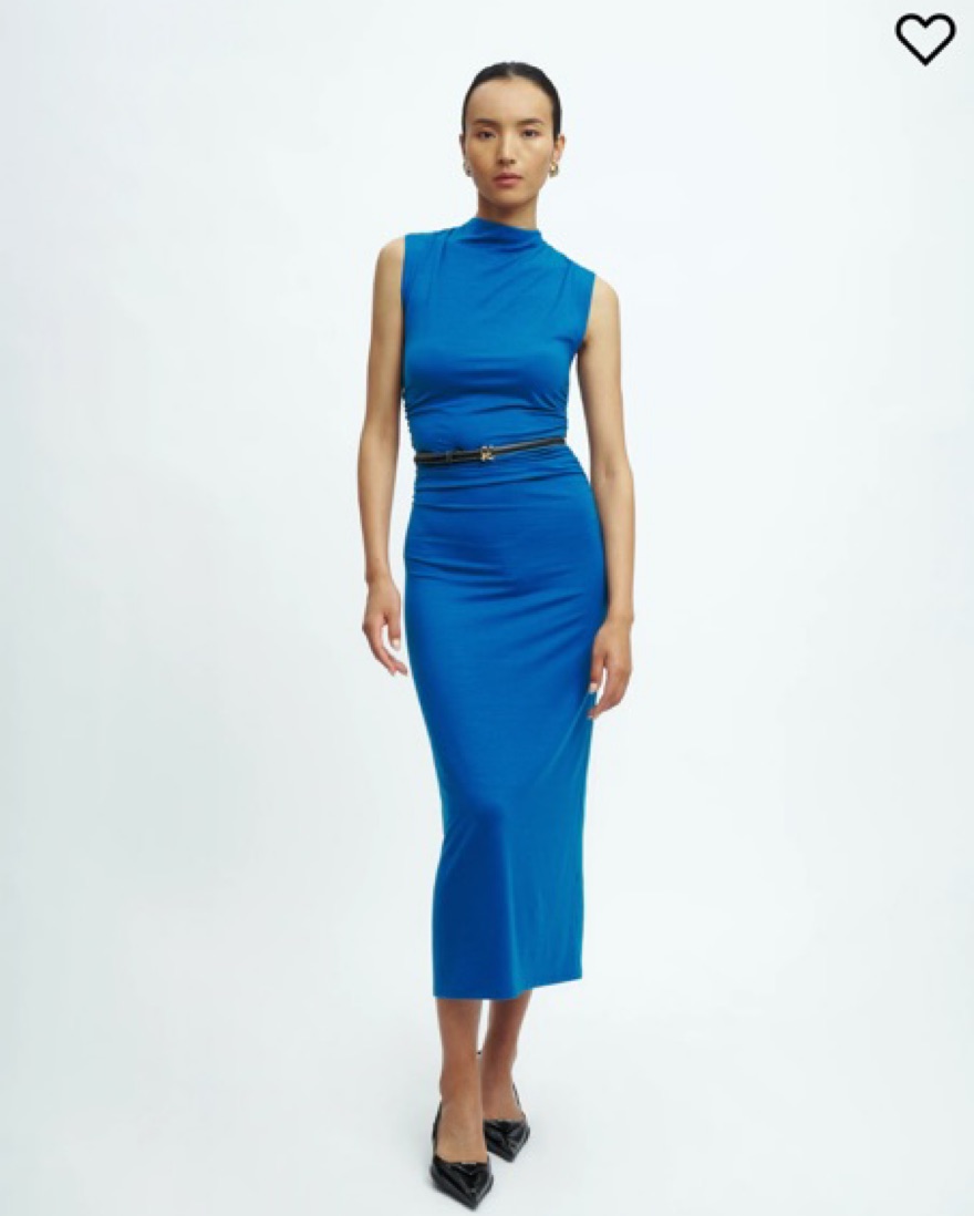 Reformation Billy Knit Dress in Peacock by Reformation - Pickle