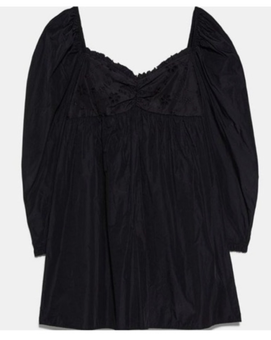 black sparkly dress quiz Zara Black Square-Neck Jumpsuit With Cape Sleeves – Club L London main image 0