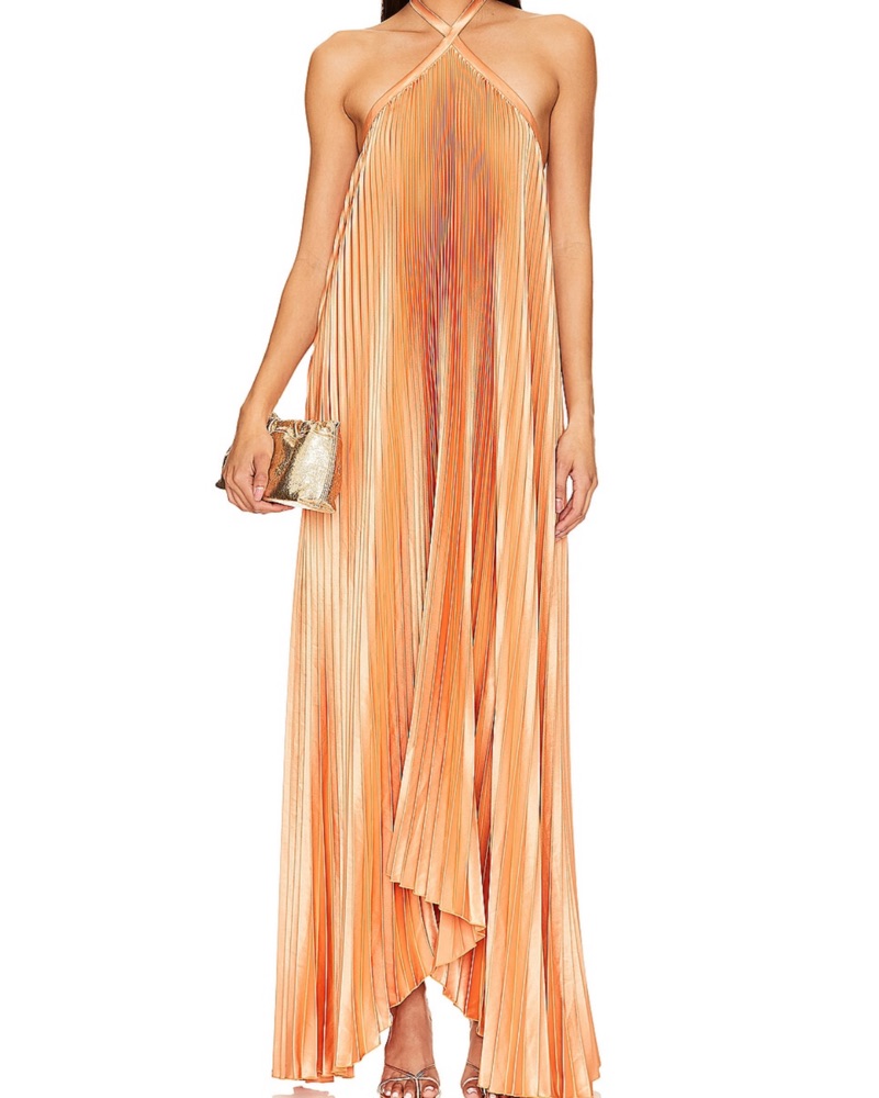 lidee orange dress Lidee Gala Gown In Mango, Sold out