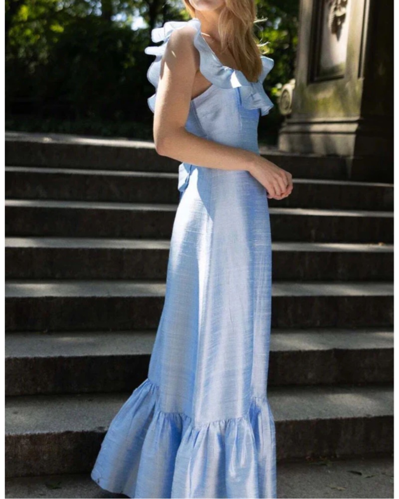 The Camille Dress In Powder Blue by Louise New York - Pickle