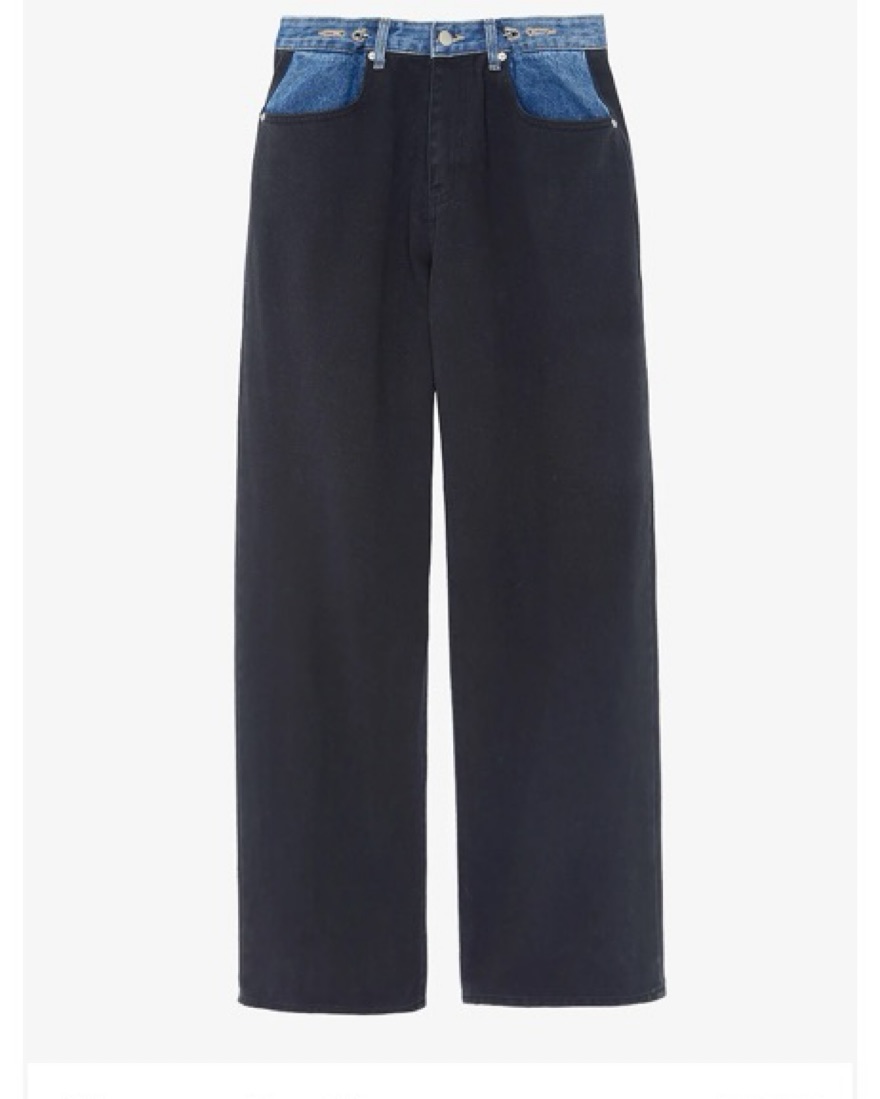 The Frankie Shop Hayla Contrast Denim by The Frankie Shop - Pickle