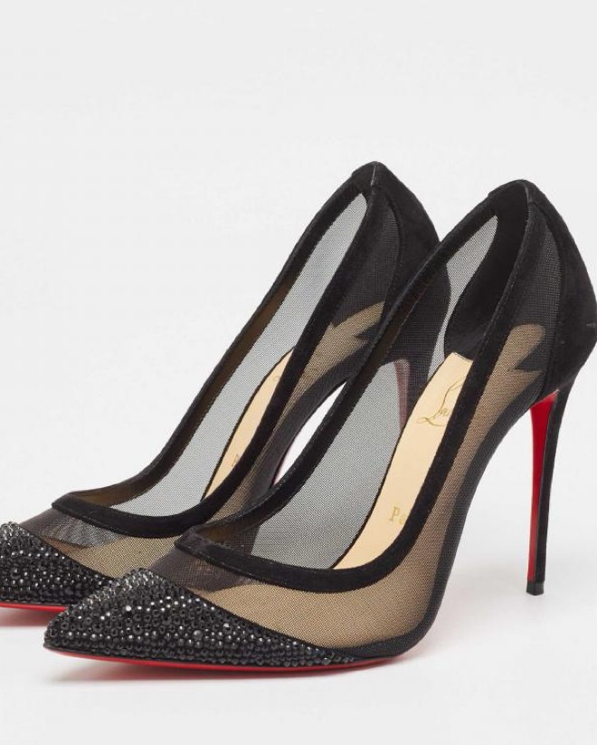 Louboutin Black Crystal Galativi Pumps 8 by Christian Louboutin