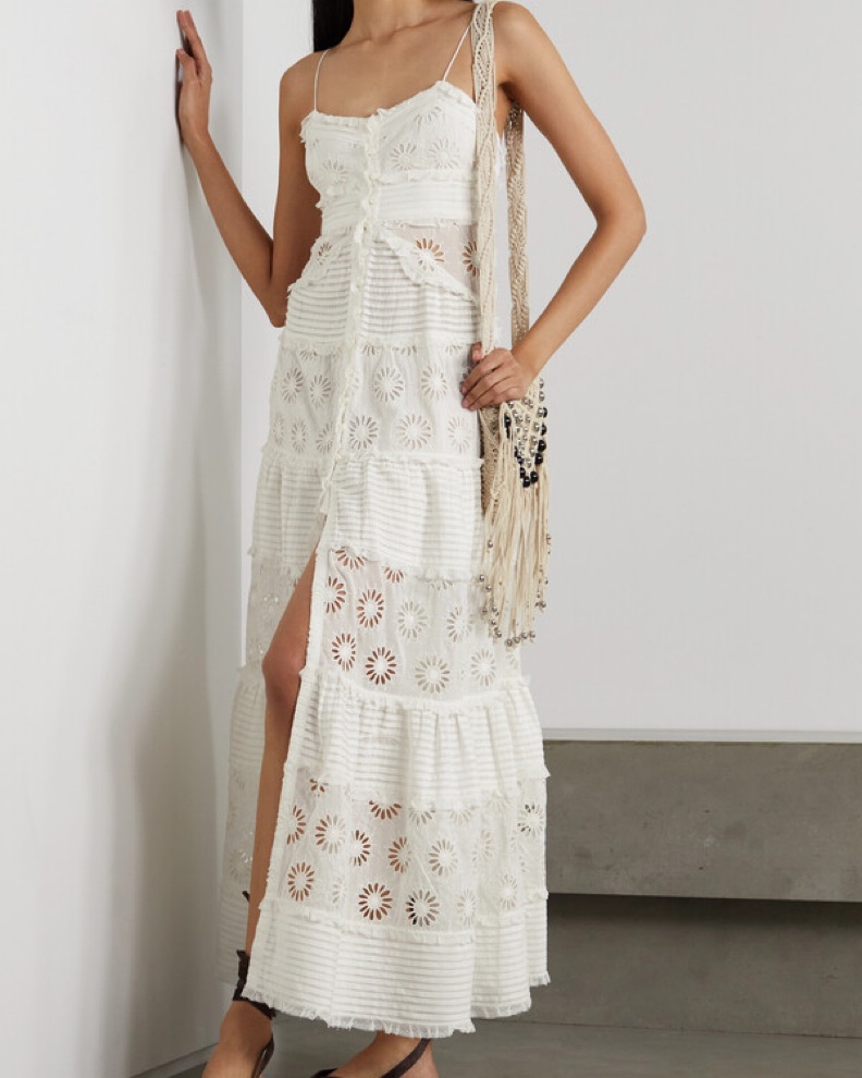 Isabel Marant Tiered Ruffle Eyelet Dress | Pickle
